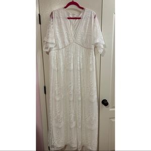 Pinkblush white lace maternity dress 1X NWT
